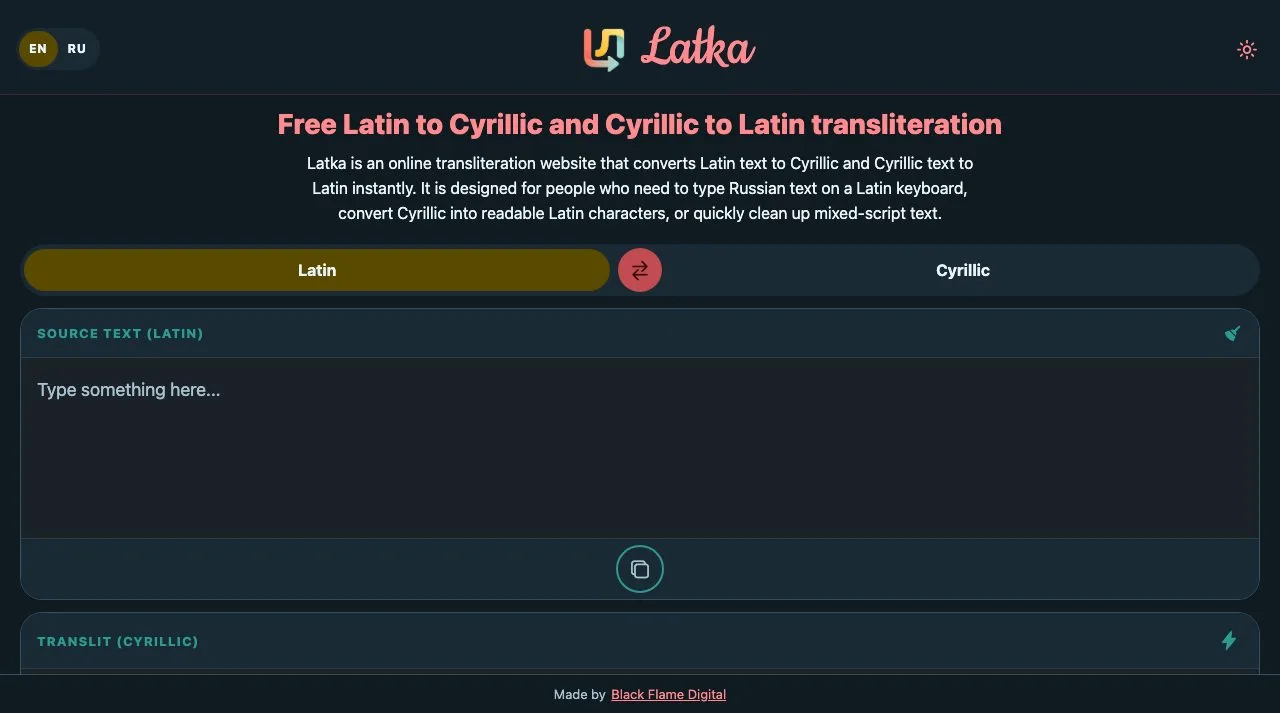 Latka website preview
